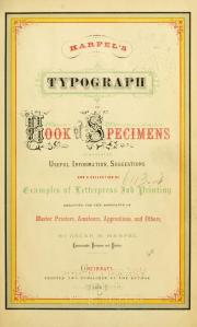 Typograph title page spread